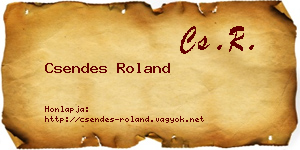 Csendes Roland névjegykártya
